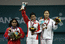 Liu Haixia(C) , China celebrates after winning the gold medal with silver medallist Yar Thet Pan (L) of Myanmar and bronze medallist Kim Mi Kyung of Korea